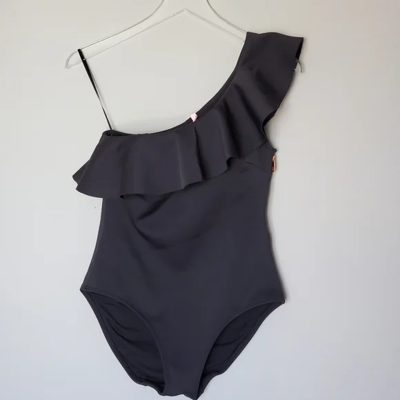 Ted Baker One Shoulder Ruffle Swimsuit - Picture 3 of 10